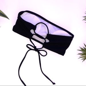 Zaful Black Strapless Bikini Top